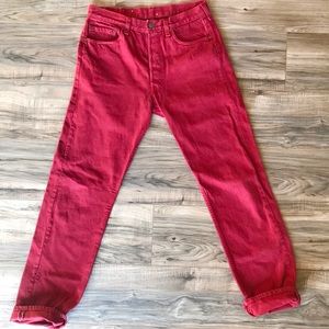 Vintage Red High Waist Levi Jeans